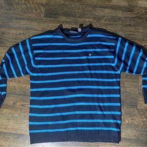 South Pole Vintage Y2K Striped Blue Signature Series Sweater SizeXL EUC